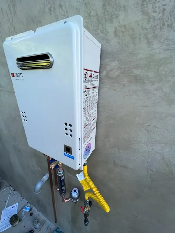 Tankless water heater installation for Aubrey homes